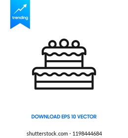 line cake icon