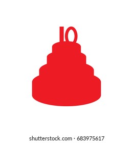 line cake Icon on white background
