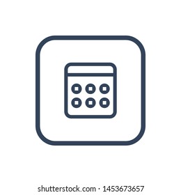 line calendar Icon , eps 10