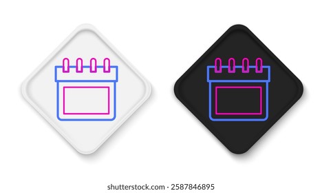 Line Calendar icon isolated on white background. Event reminder symbol. Colorful outline concept. Vector