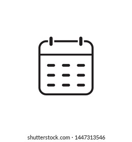 Line calendar Icon. Vector illustration