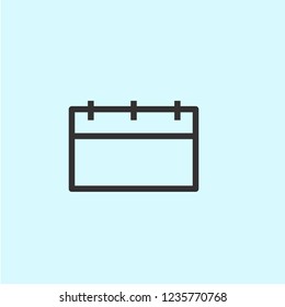Line calendar icon,vector illustration and blue background