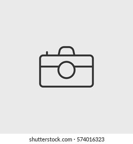 Line camera icon illustration isolated vector sign symbol