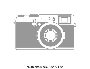  line camera illustration in vector