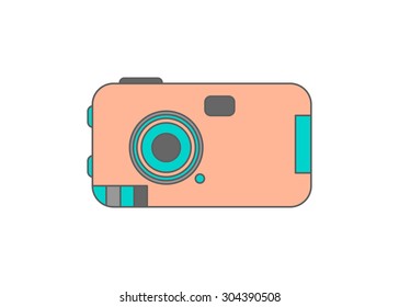  line camera illustration in vector