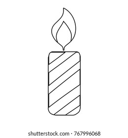line candle fire flame to christmas decoration