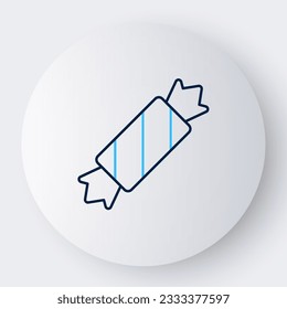 Line Candy icon isolated on white background. Merry Christmas and Happy New Year. Colorful outline concept. Vector