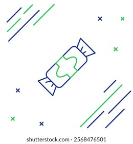 Line Candy icon isolated on white background. Merry Christmas and Happy New Year. Colorful outline concept. Vector