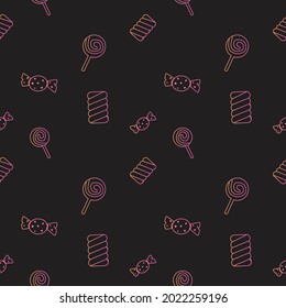 line candy and sweets fabric seamless cute pattern