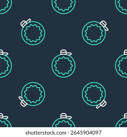 Line Canteen water bottle icon isolated seamless pattern on black background. Tourist flask icon. Jar of water use in the campaign.  Vector