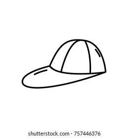 line cap fashion style object design