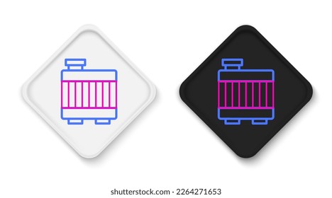 Line Car radiator cooling system icon isolated on white background. Colorful outline concept. Vector