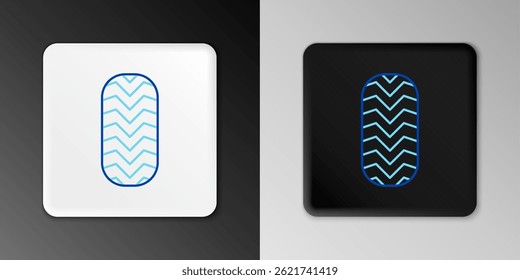 Line Car tire icon isolated on grey background. Colorful outline concept. Vector