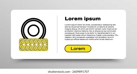 Line Car wheel icon isolated on white background. Colorful outline concept. Vector