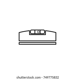 line and carpenter level line icon on white background