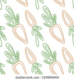 Line carrot. Abstract seamless pattern. Vector illustration. Simple background