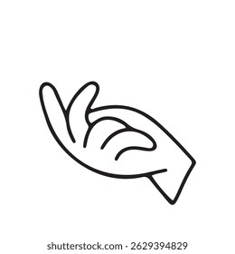 Line cartoon hand different icon