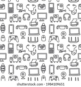 Dibujo en línea sin problemas de los dispositivos y dispositivos digitales.