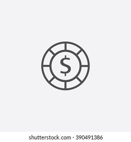 line casino chip Icon