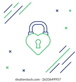 Line Castle in the shape of a heart icon isolated on white background. Love symbol and keyhole sign. 8 March. Happy Women Day. Colorful outline concept. Vector