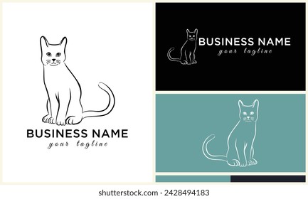 plantilla de logotipo de cabeza de gato