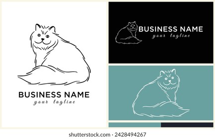 plantilla de logotipo de cabeza de gato