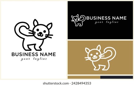 plantilla de logotipo de cabeza de gato