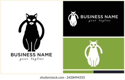 plantilla de logotipo de cabeza de gato