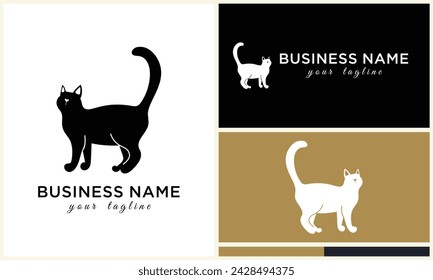 plantilla de logotipo de cabeza de gato