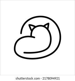line cat logo template. perfect use for animal logo. cat sign and symbol.