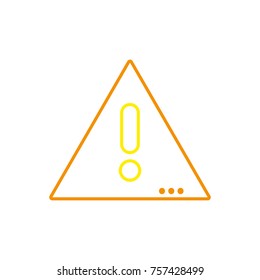 line caution emblem to danger alert attention