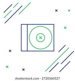 Icono de disco de CD o DVD aislado sobre fondo blanco. Signo de disco compacto. Concepto de contorno colorido. Vector