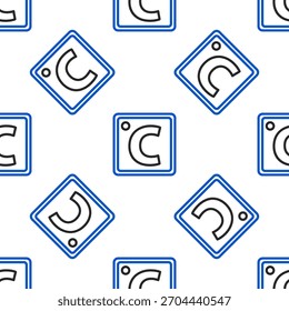 Línea Celsius icono aislado sin patrón sobre fondo blanco. Concepto de contorno colorido. Vector