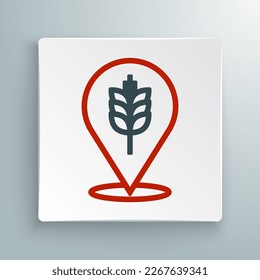 Line Cereals set with rice, wheat, corn, oats, rye, barley icon isolated on white background. Ears of wheat bread symbols. Colorful outline concept. Vector