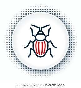 Line Chafer beetle icon isolated on white background. Colorful outline concept. Vector
