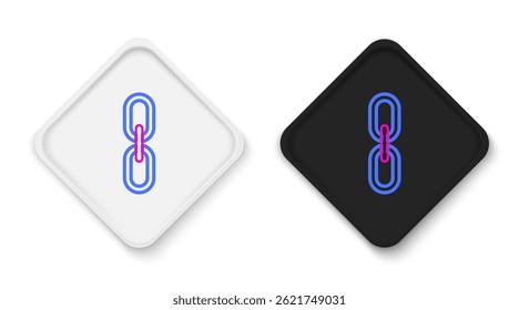 Line Chain link icon isolated on white background. Link single. Hyperlink chain symbol. Colorful outline concept. Vector
