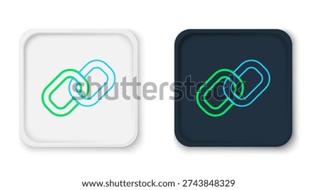 Line Chain link icon isolated on white background. Link single. Hyperlink chain symbol. Colorful outline concept. Vector