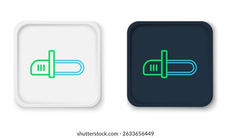 Line Chainsaw icon isolated on white background. Colorful outline concept. Vector