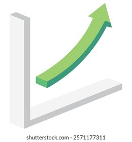 Line Chart 3d isometric, Vector EPS 10 for print, digital UI, UX kit, web and app development for business, finance, economy, education, infographic, technology, security and more.