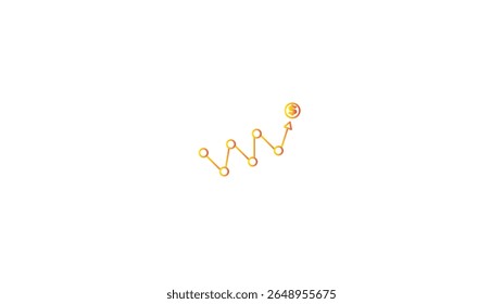 Line chart arrow,  line, chart, arrow, growth, trend, analysis, progress,line chart arrow editable stroke icon,financial analytics.