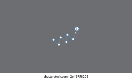 Gráfico de línea, flecha, línea, gráfico, flecha, crecimiento, tendencia, análisis, progreso, flecha de gráfico de línea, icono de trazo editable, análisis financiero.