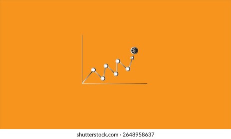 Line chart arrow,  line, chart, arrow, growth, trend, analysis, progress,line chart arrow editable stroke icon,financial analytics.