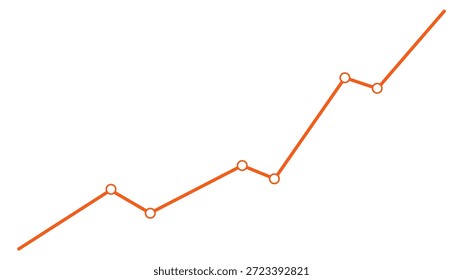 Ícone de cor do gráfico de linhas. Gráfico de infográfico de estatísticas