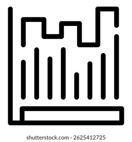 Line chart is depicting market volatility with peaks and valleys