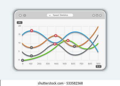 Line Chart Design, Modern Infographic