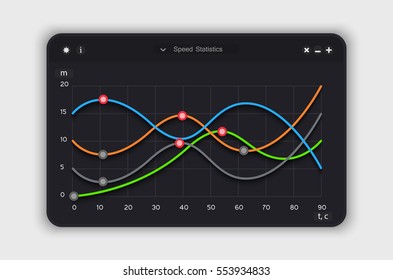 Line Chart Design, Modern Infographic
