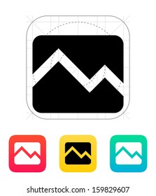 Line chart down icon. Vector illustration.