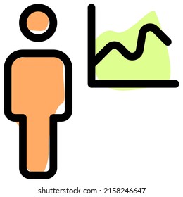 line chart of the employee with sales graph
