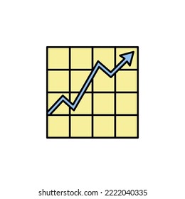 Line chart finance chart outline icon. Element of finance illustration icon. signs, symbols can be used for web, logo, mobile app, UI, UX