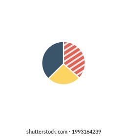 Line chart Flat Icon Isolated On White Background 